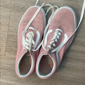 Pink and white vans